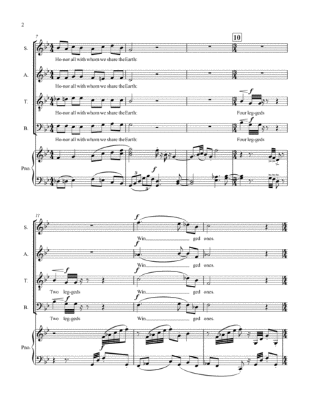 Walk In Balance And Beauty For Satb Choir And Piano Page 2