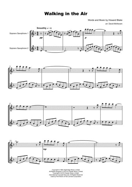 Walking In The Air Theme From The Snowman For Soprano Saxophone Duet Page 2