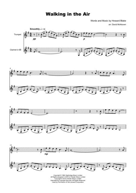 Walking In The Air Theme From The Snowman For Trumpet And Clarinet Duet Page 2