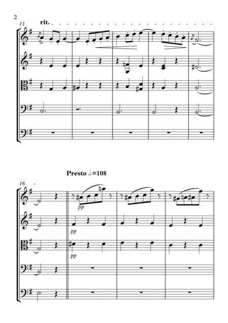 Waltz From Lyric Pieces Op 38 7 String Quartet Ensemble Page 2