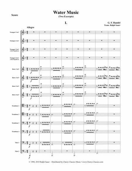 Water Music 2 Excerpts For Brass Ensemble Page 2