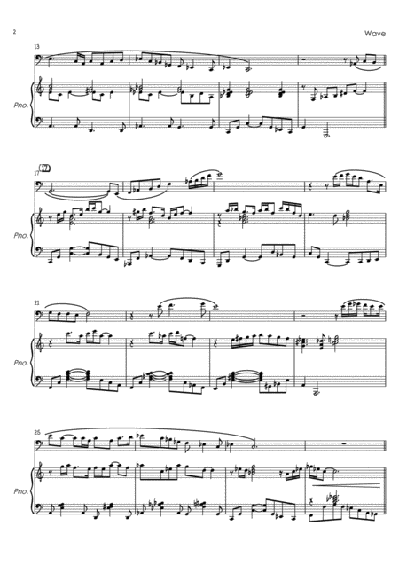 Wave Bass Trombone And Piano Page 2