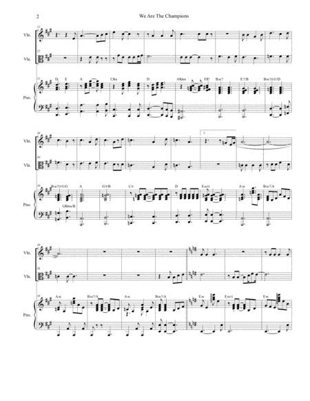 We Are The Champions Duet For Violin And Viola Page 2