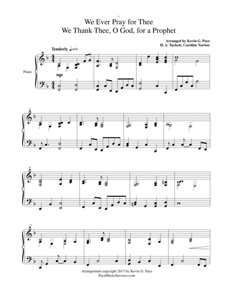 We Ever Pray For Thee We Thank Thee O God For A Prophet Piano Solo Hymn Medley Page 2