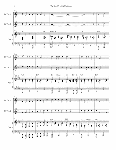 We Need A Little Christmas Duet For Bb Trumpet Page 2