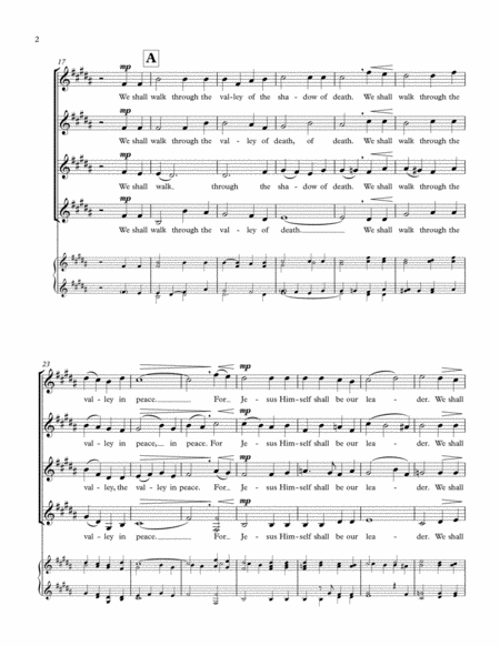 We Shall Walk Through The Valley In Peace Ssaa Arr Casey Rule Page 2