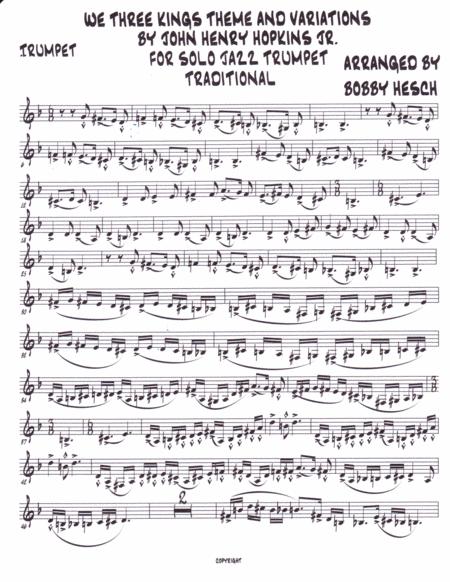 We Three Kings Theme And Variations For Solo Jazz Trumpet Page 2