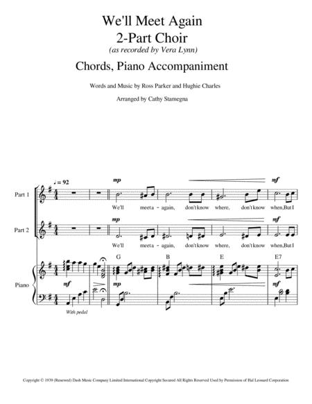 We Will Meet Again 2 Part Choir Chords Piano Accompaniment Page 2