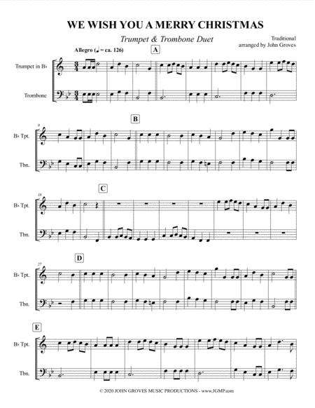 We Wish You A Merry Christmas Trumpet Trombone Duet Page 2