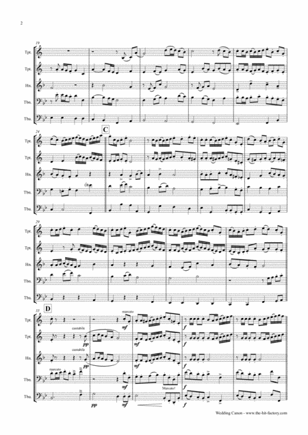 Wedding Canon Festive Concert Piece Brass Quintet Page 2