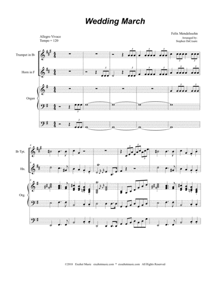 Wedding March Duet For Bb Trumpet And French Horn Page 2