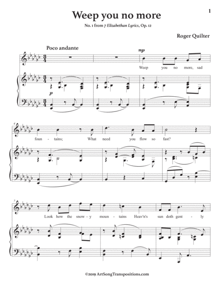 Weep You No More Op 12 No 1 E Flat Minor Page 2