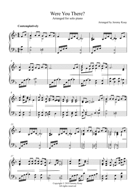 Were You There Solo Piano Page 2