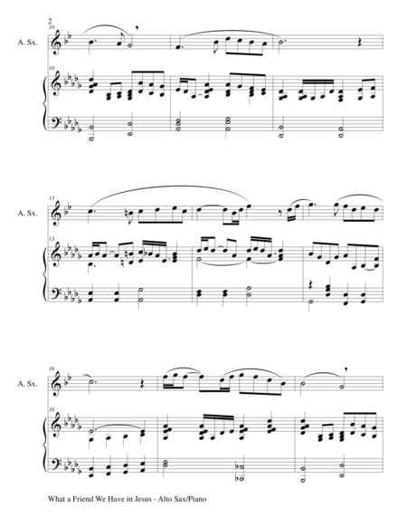 What A Friend We Have In Jesus Alto Sax Piano And Sax Part Page 2