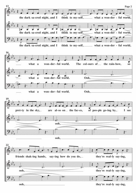 What A Wonderful World A Cappella Sab Page 2