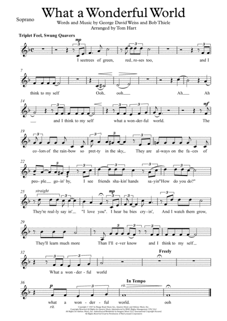 What A Wonderful World Satb Choir Page 2