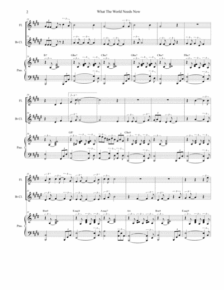 What The World Needs Now Is Love Duet For Flute Bb Clarinet Page 2