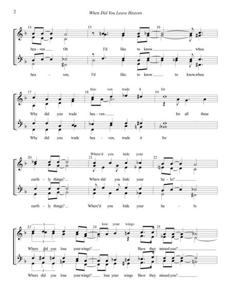 When Did You Leave Heaven Female Barbershop Arr Robert Rund Page 2