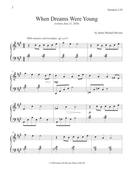 When Dreams Were Young Romantic Piano Page 2