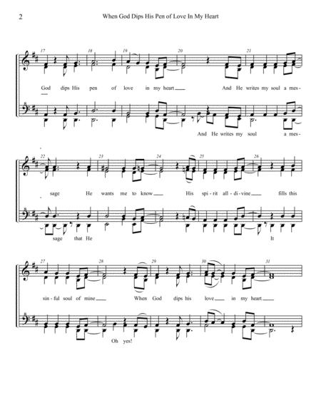 When God Dips His Love In My Heart Ssaa Vocal Quartet A Cappella Page 2