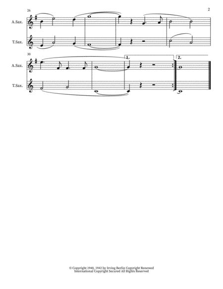 White Christmas Blanca Navidad Alto Sax And Tenor Sax Duet Page 2