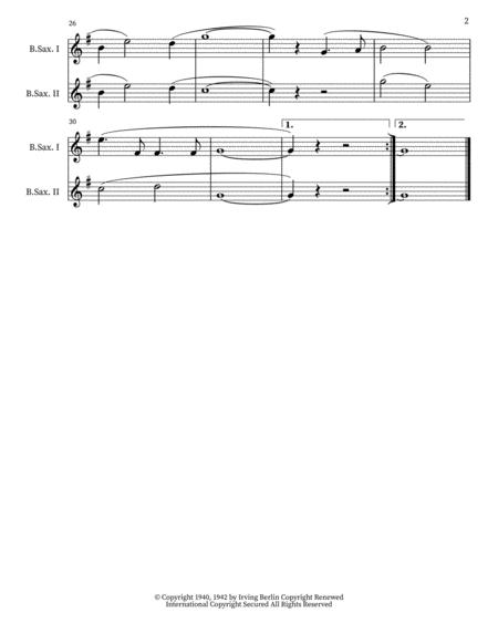 White Christmas Blanca Navidad Bari Sax Duet Page 2