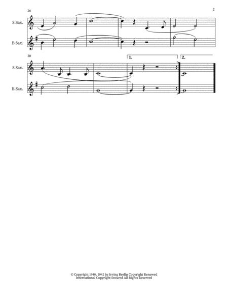 White Christmas Blanca Navidad Soprano Sax And Bari Sax Duet Page 2