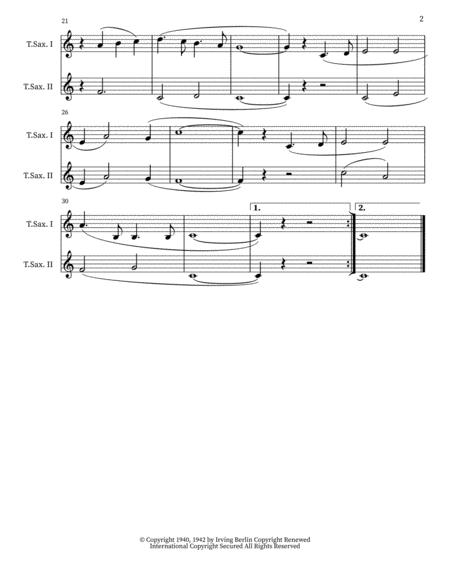 White Christmas Blanca Navidad Tenor Sax Duet Page 2