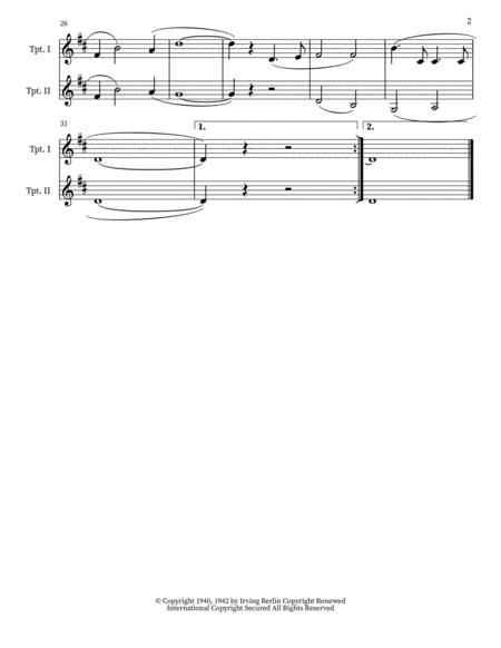 White Christmas Blanca Navidad Trumpet Duet Page 2