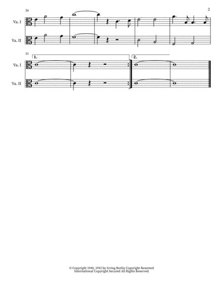 White Christmas Blanca Navidad Viola Duet Page 2