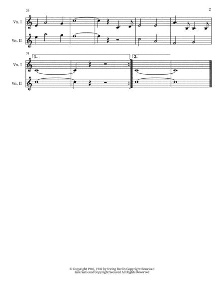 White Christmas Blanca Navidad Violin Duet Page 2