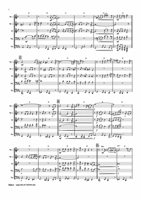 White Christmas Bossa Nova Brass Quintet Page 2