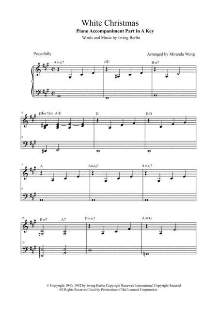 White Christmas Christmas Music For Violin Piano And Cello In A Key With Chords Page 2