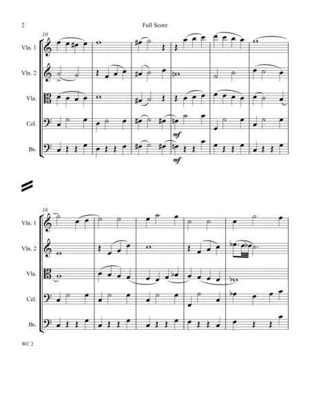 White Christmas For String Quartet With Optional Bass Page 2