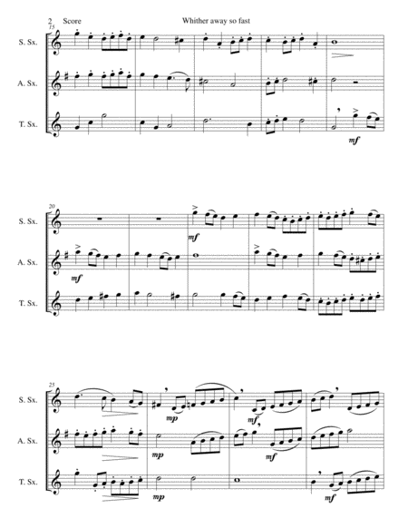 Whither Away So Fast For Saxophone Trio Page 2
