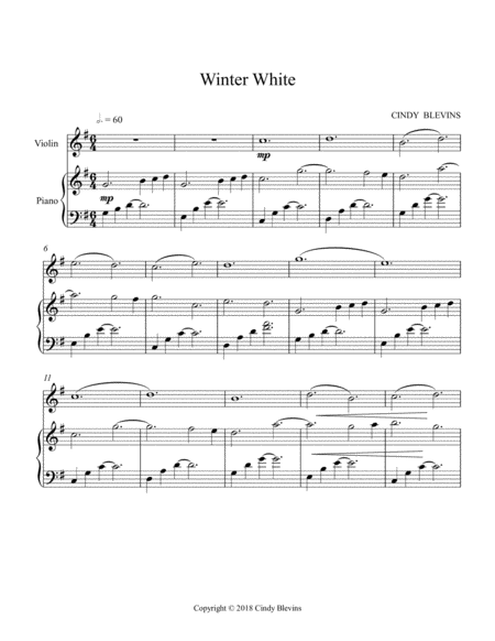 Winter White For Piano And Violin Page 2