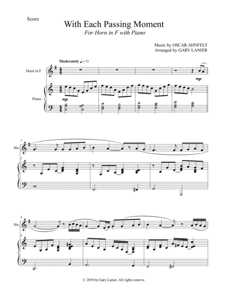 With Each Passing Moment Horn In F With Piano Score Part Included Page 2