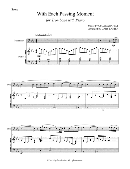 With Each Passing Moment Trombone With Piano Score Part Included Page 2