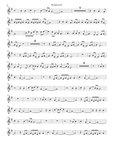 Wonderwall Clarinet Page 2