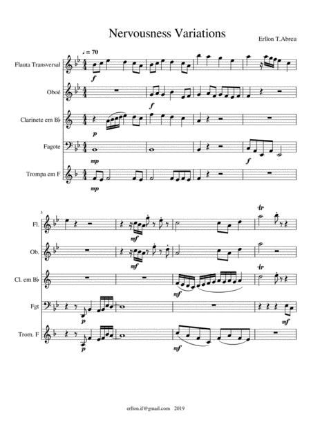 Woodwind Quintet Nervousness Variations Page 2