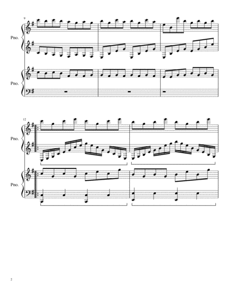 X Sanctus Early Fantasia E Minor Piano Duet Page 2