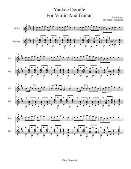 Yankee Doodle For Violin And Guitar Page 2