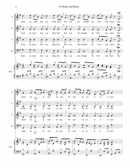 Ye Banks And Braes Satb Page 2