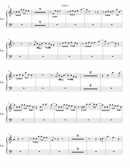 Yellow Easy Key Of C Piano Page 2