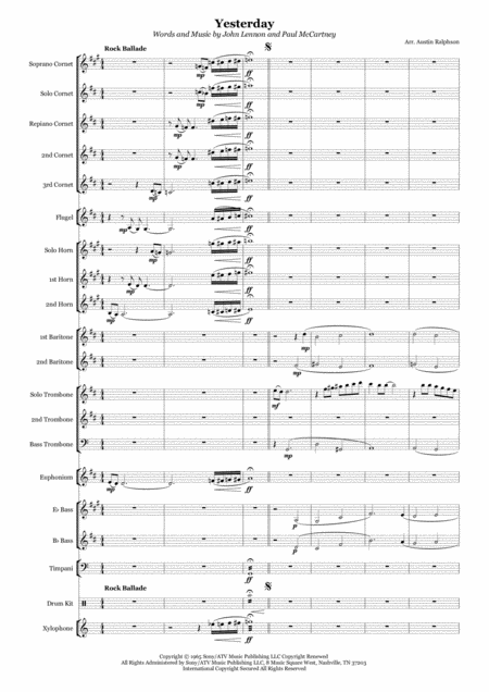 Yesterday Brass Band With Solo Trombone Feature Page 2