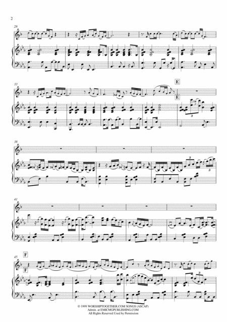 You Are My King Amazing Love Piano Soprano Sax Or Clarinet Early Intermediate Page 2