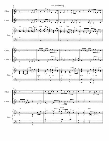 You Raise Me Up Duet For C Instruments Page 2