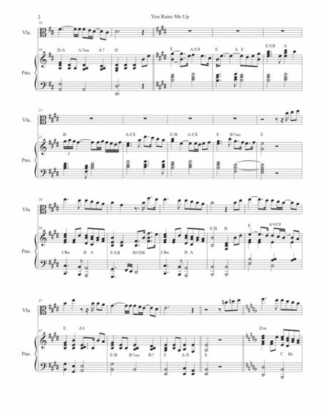 You Raise Me Up Viola Solo And Piano Page 2