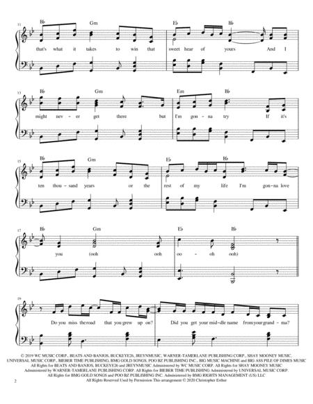 10 000 Hours Piano Lyrics Chords Page 2