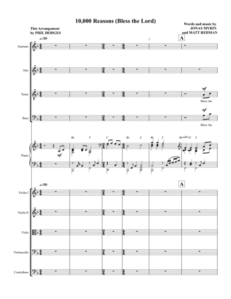 10 000 Reasons For Satb Piano And String Orchestra Page 2